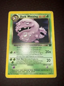 Pokemon! Dark Weezing - Team Rocket - Rare - 31/82 - Damaged! - Image 1