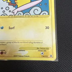 Surfing Pikachu 114/111 Secret Rare - Pokemon Rising Rivals - LP - Image 5