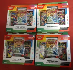 Pokemon TCG First Partners Illustration Collection Box X4 - Image 1