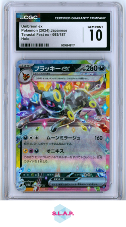 UMBREON EX POKEMON 93 2024 TERASTAL FESTIVAL HOLO JAPANESE CGC GEM MINT 10 - Image 1