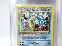 POKEMON GYM CHALLENGE 1ST EDITION MISTY'S GYARADOS #13 HOLO BGS 9 NICE!!!!!! - Image 3