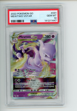 2022 Pokemon Go Mewtwo VSTAR 031/078 Full Art Holo Rare PSA 10 GEM - Image 1