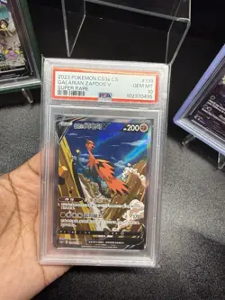 2023 Pokemon Chinese Galarian Zapdos V Super Rare #139 PSA 10 GEM MINT - Image 1