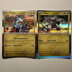NM Palkia 136/191 & Dialga 135/191 Rare Holo SV08: Surging Sparks Pokemon - Image 1