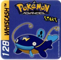 POKEMON Advanced Panini 2003 STAKS #128 Whiscash Embossed Evolution Cards - Image 1