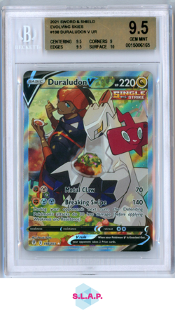 DURALUDON V UR 2021 POKEMON SWORD AND SHIELD EVOLVING SKIES 198 BGS 9.5 - Image 1