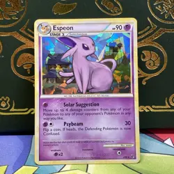 2010 POKEMON HEARTGOLD & SOULSILVER UNDAUNTED CRACKED ICE #2 ESPEON HOLO NM - Image 1