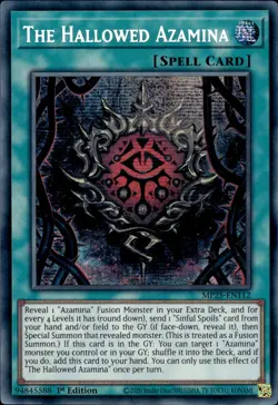 The Hallowed Azamina - Prismatic Secret Rare 1st Edition MP25-EN112 NM YuGiOh - Image 1