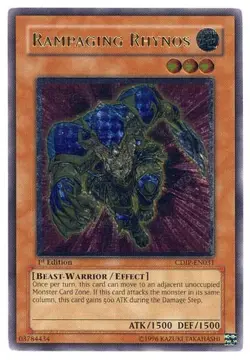 Yugioh! MP Rampaging Rhynos - CDIP-EN031 - Ultimate Rare - 1st Edition Moderatel - Image 1