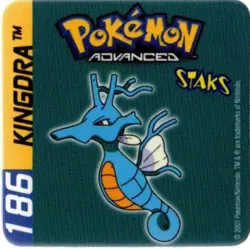 POKEMON Advanced Panini 2003 STAKS #186 Kingdra Embossed Evolution Cards - Image 1