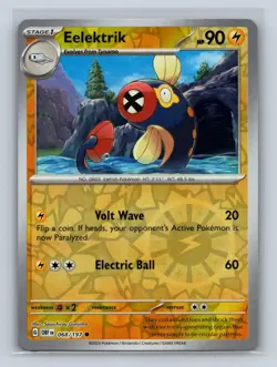 Eelektrik Reverse Holo SV03: Obsidian Flames #068/197 Pokemon TCG NM - Image 1