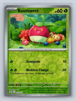 Bounsweet Reverse Holo SV03: Obsidian Flames #016/197 Pokemon TCG NM - Image 1