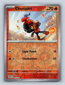 Charcadet Reverse Holo SV03: Obsidian Flames #043/197 Pokemon TCG NM - Image 1