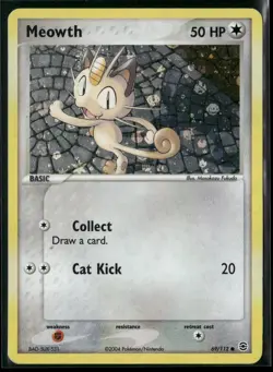 MEOWTH 69/112 C LP FIRERED & LEAFGREEN POKEMON HOLO - Image 2