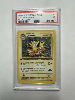 1999 Pokemon PSA 5 Jolteon 4/64 Jungle 1st Edition Holo Vintage Rare - Image 1