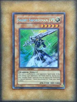 Yugioh Silent Swordsman LV5 EEN-ENSE4 Secret Rare Limited Edition LP - Image 1