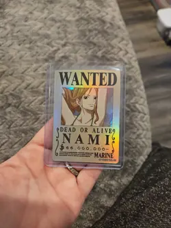 One Piece NAMI Gold Holo Wanted Poster Trading Card OP-WA-201-TJL-03 - Image 1