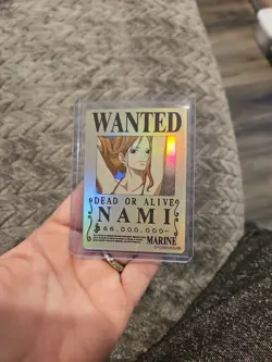 One Piece NAMI Gold Holo Wanted Poster Trading Card OP-WA-201-TJL-03 - Image 2