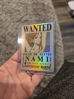 One Piece NAMI Gold Holo Wanted Poster Trading Card OP-WA-201-TJL-03 - Image 3