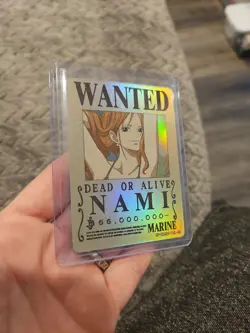 One Piece NAMI Gold Holo Wanted Poster Trading Card OP-WA-201-TJL-03 - Image 5
