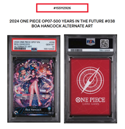 One Piece CCG Boa Hancock OP07-038 Alternate Art Foil Leader PSA 10 English - Image 1