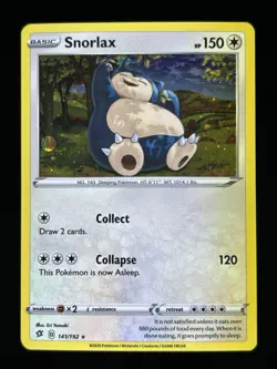 Snorlax 141/192 Rebel Clash Cosmos Holo Rare Promo Pokemon Card - Image 1