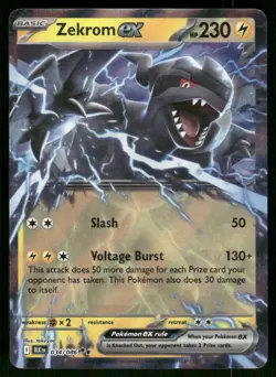 Pokemon Cards Zekrom ex 034/086 Black Bolt Holo Double Rare NM *3 - Image 1