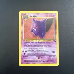 Gengar 20/62 Fossil Unlimited Pokemon Card Regular Rare Excellent Near Mint NM - Image 1