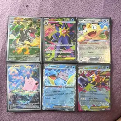 Pokemon TCG Holo EX Lot - 6 Cards Tyrunt, Mega Starmie, Meowth, Clefairy, Lapras - Image 1