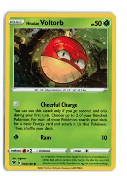 Hisuian Voltorb - 002/189 Astral Radiance - Pokemon Card TCG Cosmos Promo NM-LP - Image 1