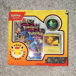 Pokemon Day 2026 30th Anniversary Box Pikachu Promo Card 3 Booster Packs English - Image 1