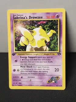 Pokemon Card Gym Challenge 1st EDITION! Sabrina's Drowzee 95/132 - Image 1