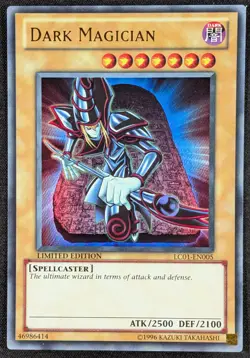 Dark Magician 1996 Limited Ed Ultra Rare Holo Yugioh LC01-EN005 (EX) - Image 1