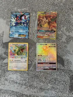 HIGH END Pokemon TCG 4 Card Lot - Ash-Greninja EX, Charizard & Braixen GX, - Image 1