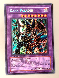 yugioh Dark Paladin DMG-001 SECRET Limited card never played Near Mint - Image 1