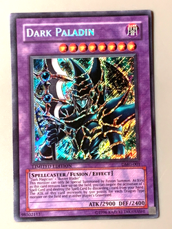 yugioh Dark Paladin DMG-001 SECRET Limited card never played Near Mint - Image 2