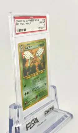 Beedrill Pokemon Card Japanese Neo 2 PSA 10 2000 GEM MINT Holo #15 Rare Vintage - Image 2