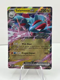Pokemon TCG Salamence ex 114/159 2025 Journey Together Stamped Promo Card - Image 1