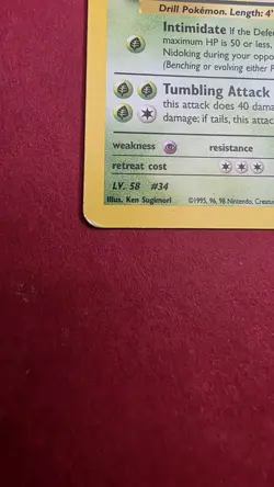 Giovanni's Nidoking Gym Challenge Holo Rare 120 HP Pokemon TCG Card 7/132 - Image 5