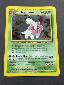 #2 Meganium 10/111 Neo Genesis 2000 Holo Rare WOTC Pokemon Card TCG - Image 1