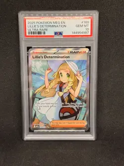 Pokemon Lillies Determination Mega Evolutions Card 169/132 PSA 10 - Image 1