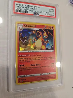 Chizard 2020 SWSH 025 PSA 9 Vivid Voltage Cracked Ice Pokemon Card Mint - Image 4