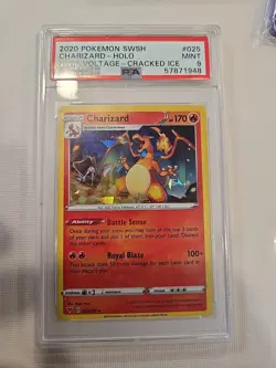 Chizard 2020 SWSH 025 PSA 9 Vivid Voltage Cracked Ice Pokemon Card Mint - Image 5