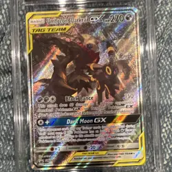 Umbreon & Darkrai GX TAG TEAM SM241 Black Star Promo CGC 8 Holo Pokemon Card - Image 4