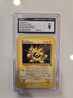 CGC 9 MINT Electabuzz 1999 Black Star Promo WB Movie 2 Pokemon Card psa - Image 1