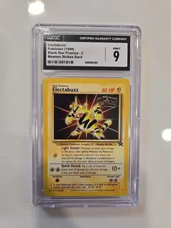 CGC 9 MINT Electabuzz 1999 Black Star Promo WB Movie 2 Pokemon Card psa - Image 2