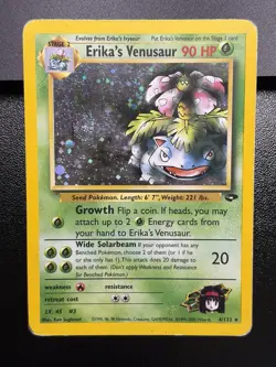 2000 ERIKA'S VENUSAUR Pokemon Card #4 4/132 Gym Challenge Unlimited Holo Rare HP - Image 2