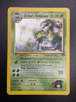 2000 ERIKA'S VENUSAUR Pokemon Card #4 4/132 Gym Challenge Unlimited Holo Rare HP - Image 3