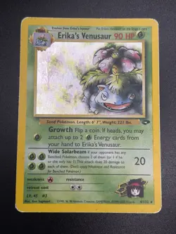 2000 ERIKA'S VENUSAUR Pokemon Card #4 4/132 Gym Challenge Unlimited Holo Rare HP - Image 4