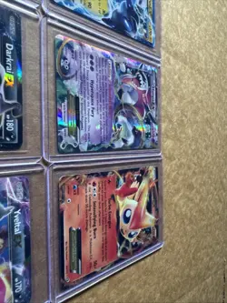 Pokemon EX GX Holo Lot (6 Cards) Darkrai Yveltal Ampharos Thundurus - Image 4